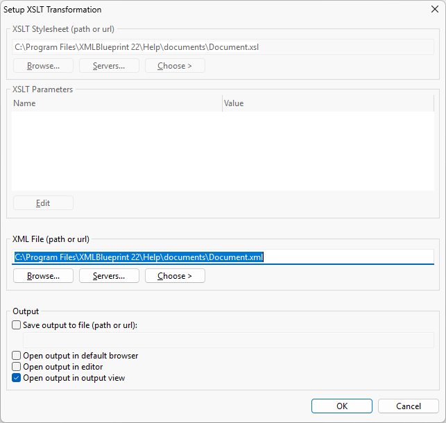 xslt transformation setup from xsl